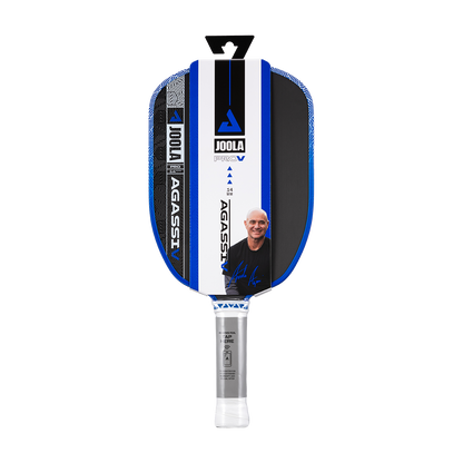 JOOLA Agassi Pro V Andre Agassi Royal Blue 16mm Pickleball Paddle