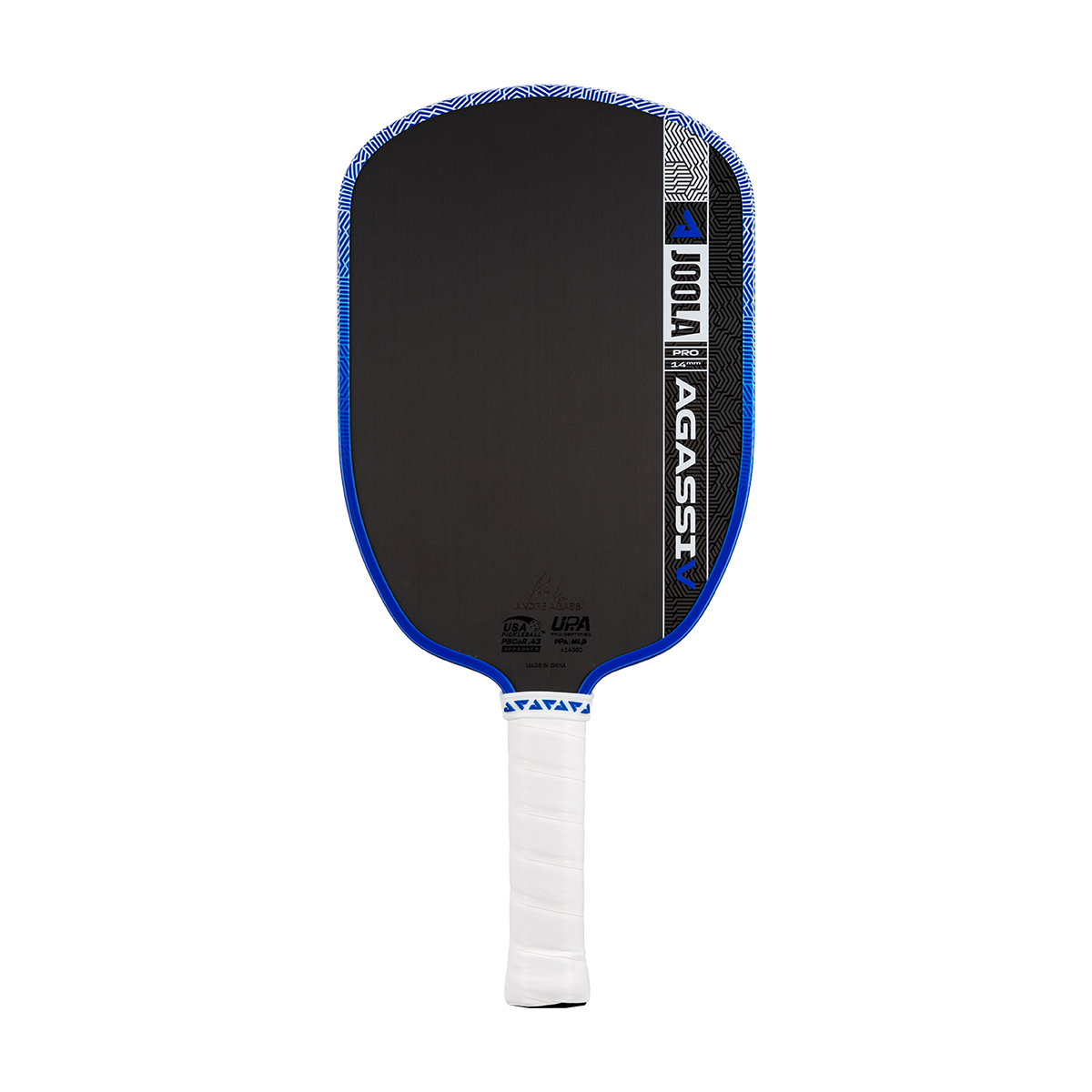 JOOLA Agassi Pro V Andre Agassi Royal Blue 16mm Pickleball Paddle